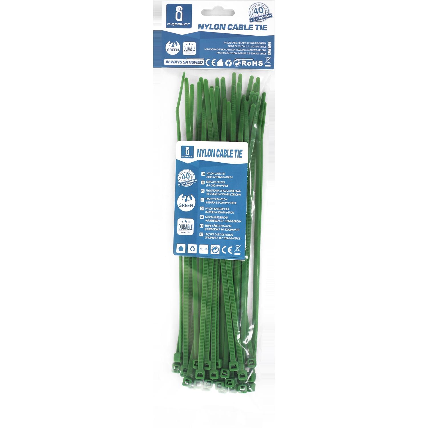 Nylon Cable Ties W3.6*L200mm Green