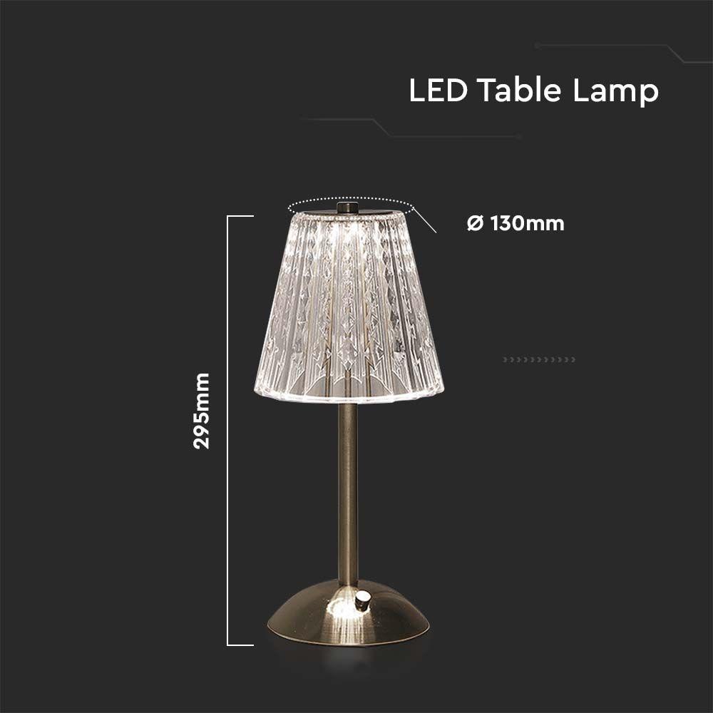 VT-1033 3W LED TABLE LAMP 3IN1 NICKLE SAND