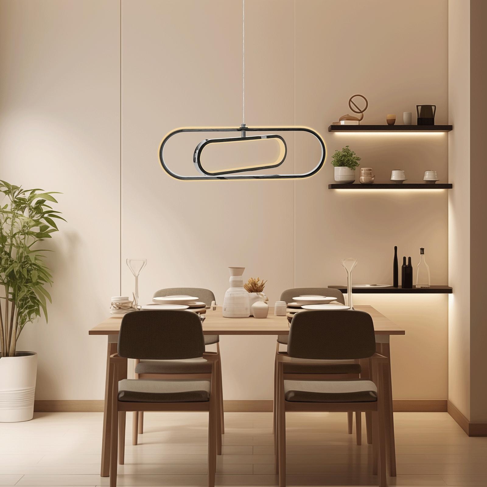 Metal and Silicone LED Pendant Light, 35W, 2700K