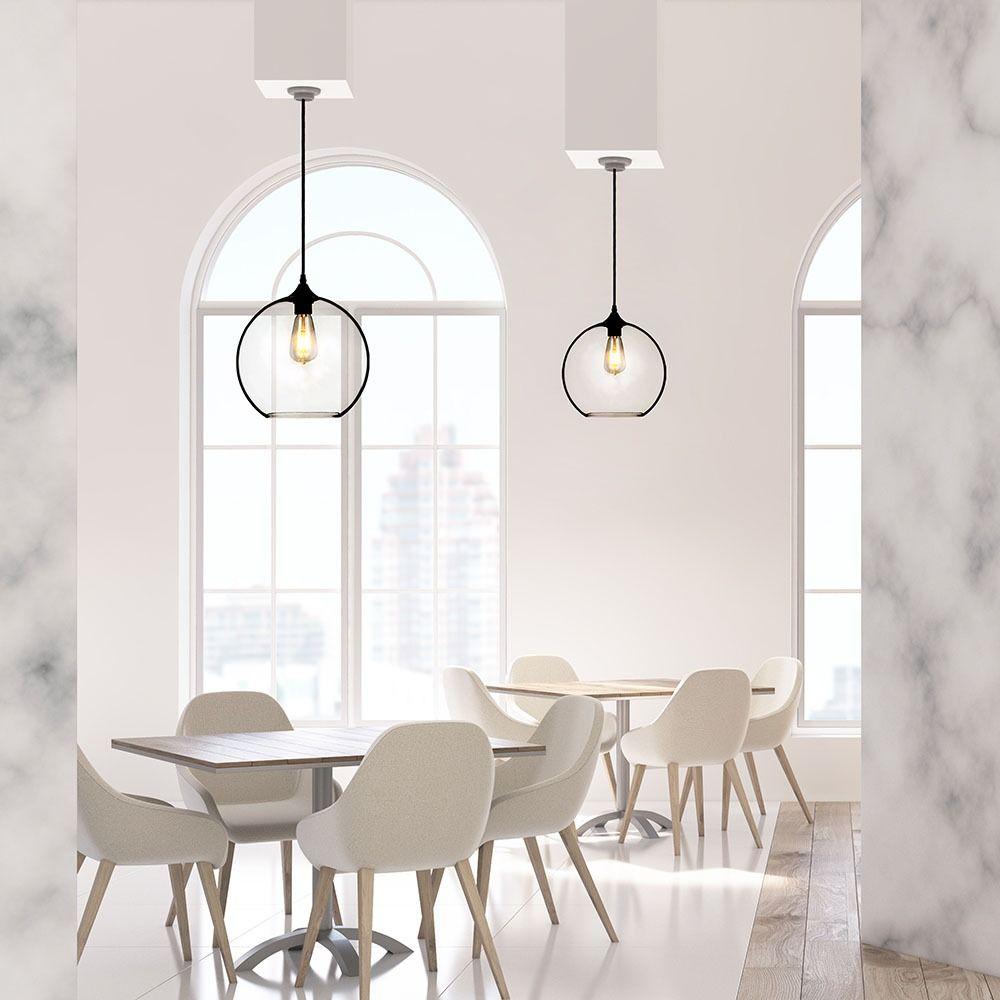 VT-7302 GLOBE GLASS PENDANT LIGHT -TRANSPARENT D:300-E27