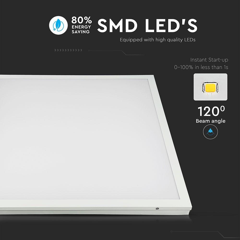 25W Panel LED 600x600mm, Zasilacz wbudowany, Barwa:4000K, Skuteczność 160lm/W, VTAC, SKU 6601