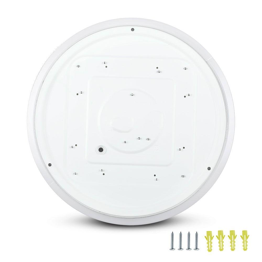 VT-8424 24W LED DOME LIGHT-350MM WITH MILKY COVER CCT:3IN1-ROUND