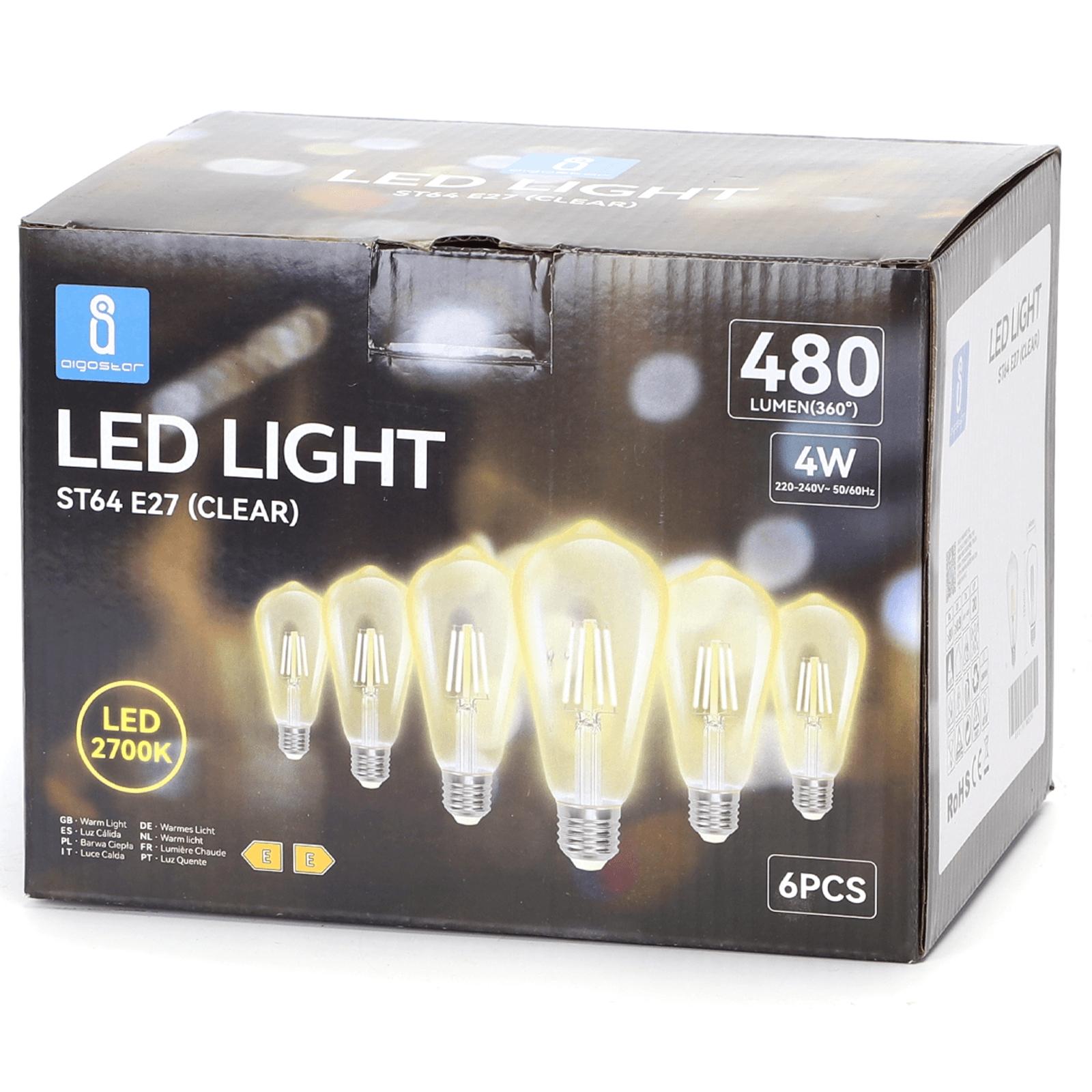 LED E27 ST64 4W Warm Light