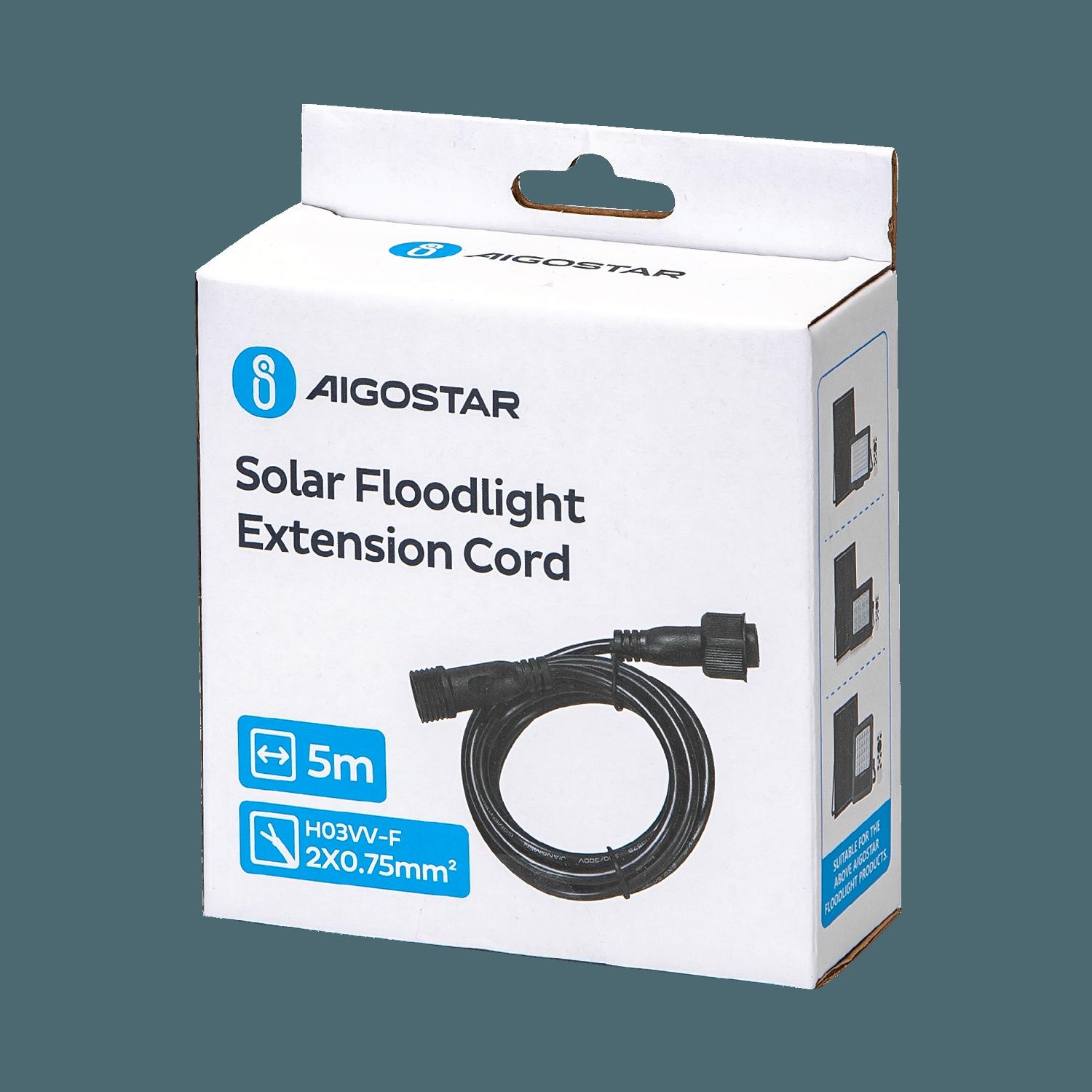 Solar floodlight extension cord