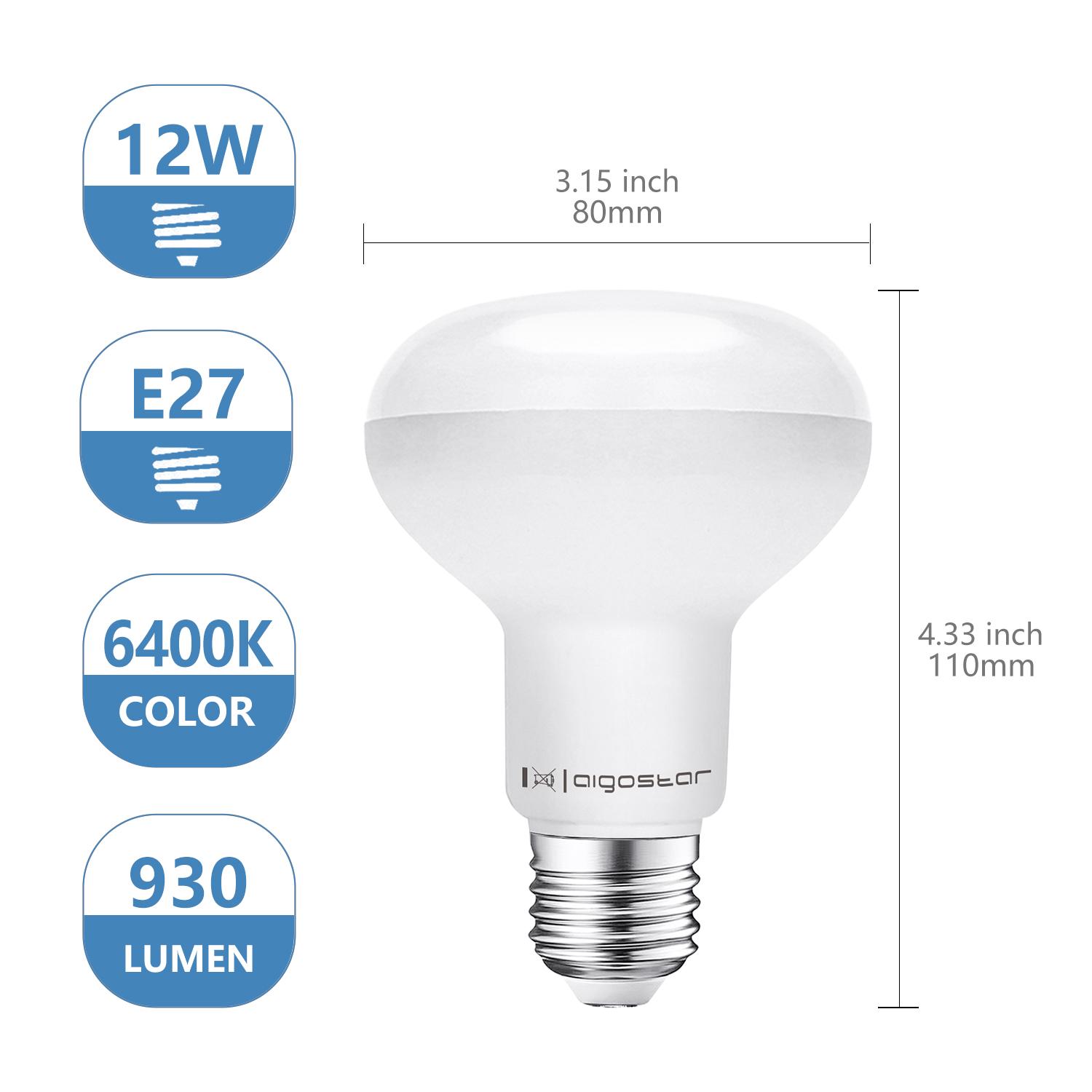 LED E27 12W R80