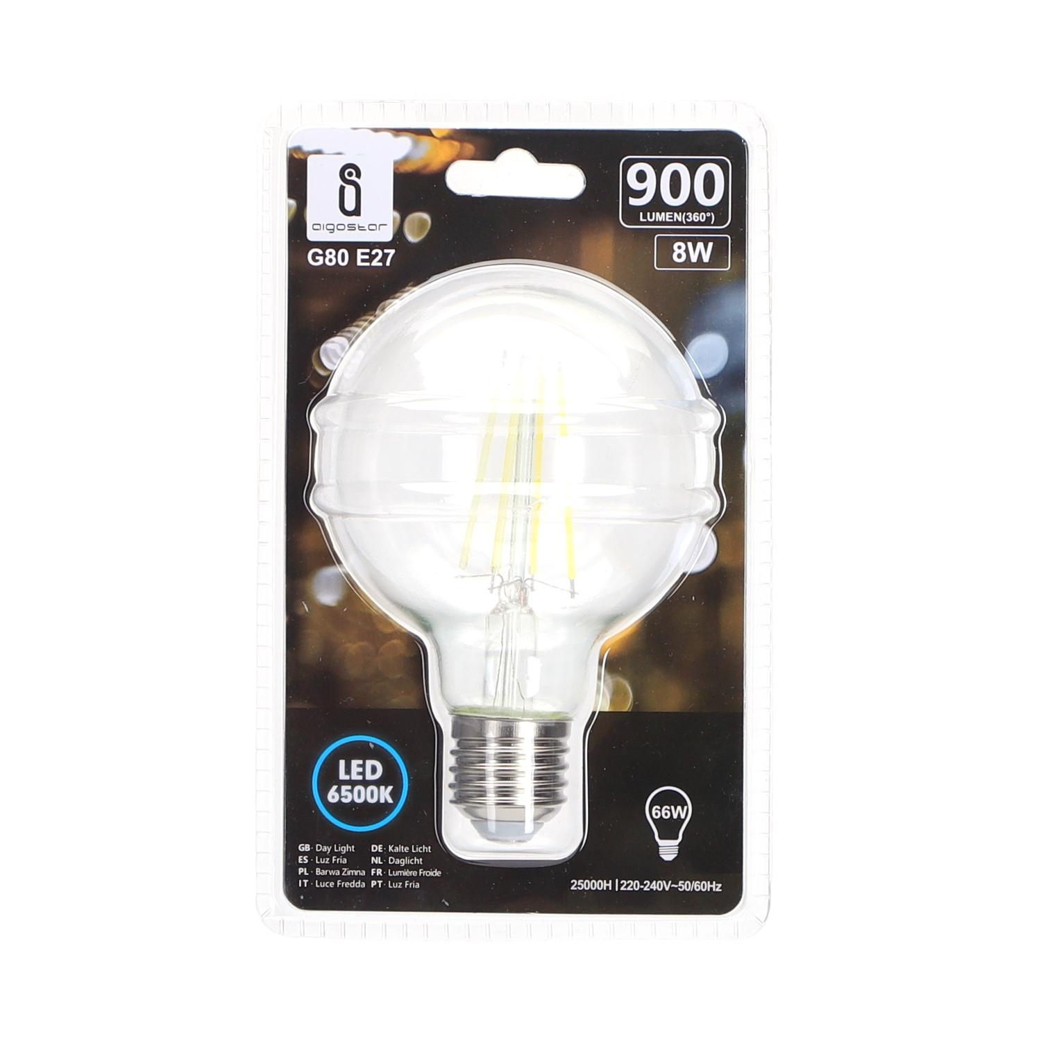 LED Filament Bulb (Clear) G80 E27 8W