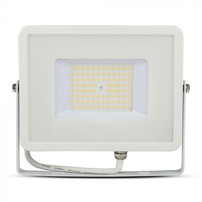 50W Naświetlacz LED SMD, Chip SAMSUNG, Barwa:4000K, Obudowa: Biała , Wydajność: 120lm/w, VTAC, SKU 762