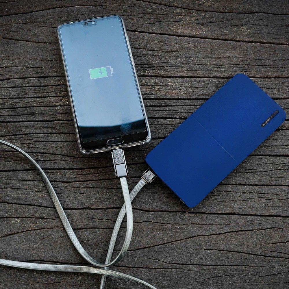 Power Bank, 3.7V/10000mAh, Granatowy, VTAC, SKU 8900