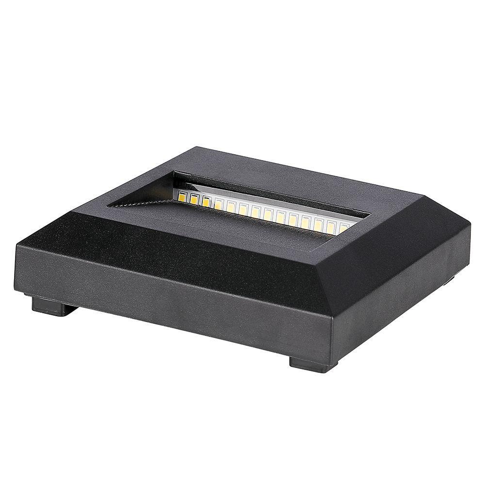 VT-1152 2W LED STEP LIGHT 4000K BLACK BODY SQUARE