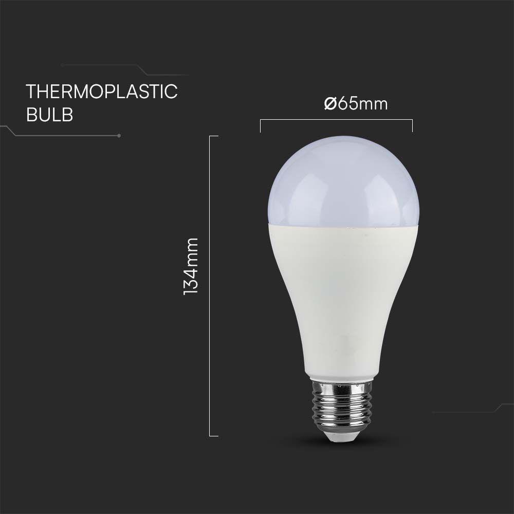 VT-2017 17W A65 LED PLASTIC BULB 4000K E27 200'D