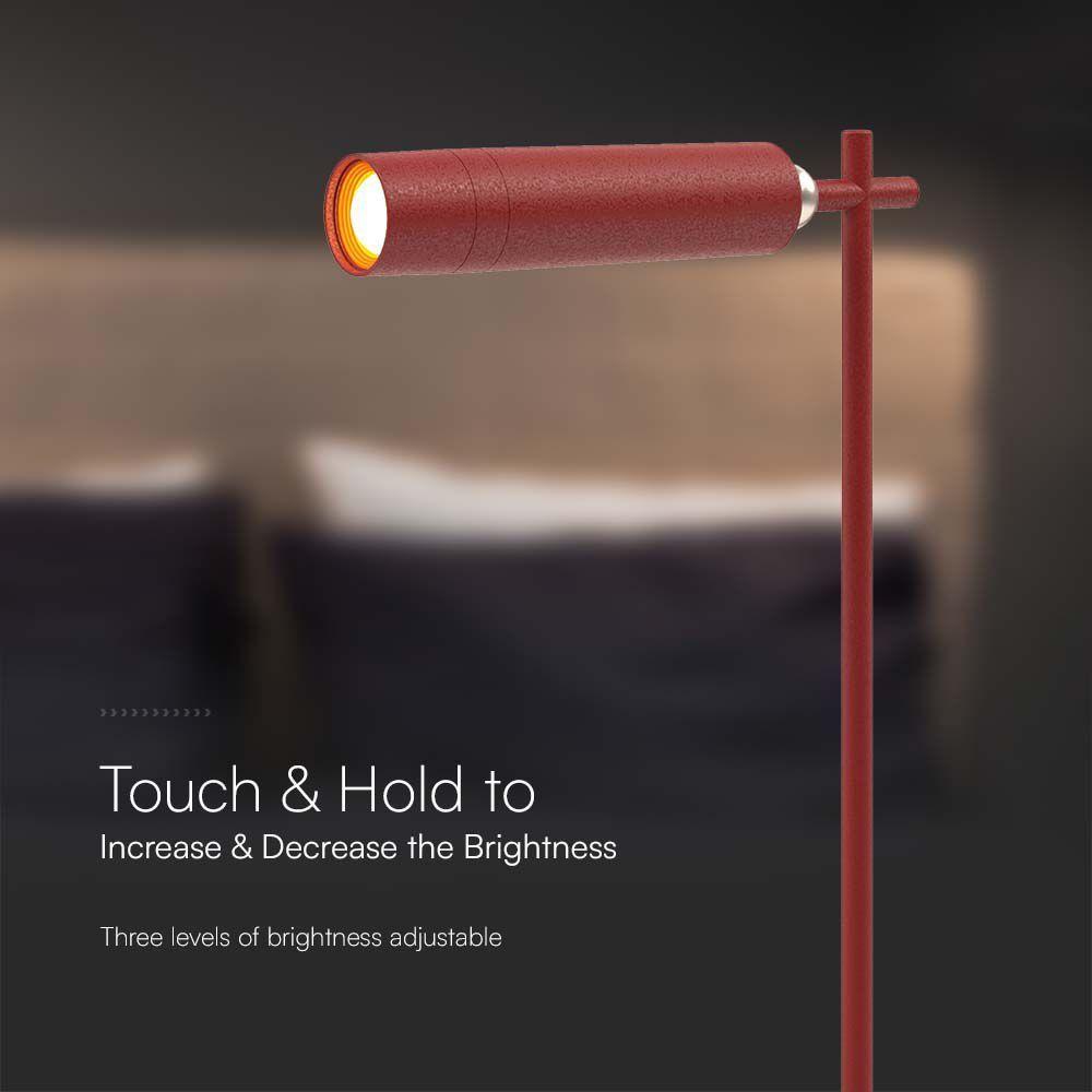 VT-7413 3W LED MAGNETIC TABLE LAMP 4000K RED BODY