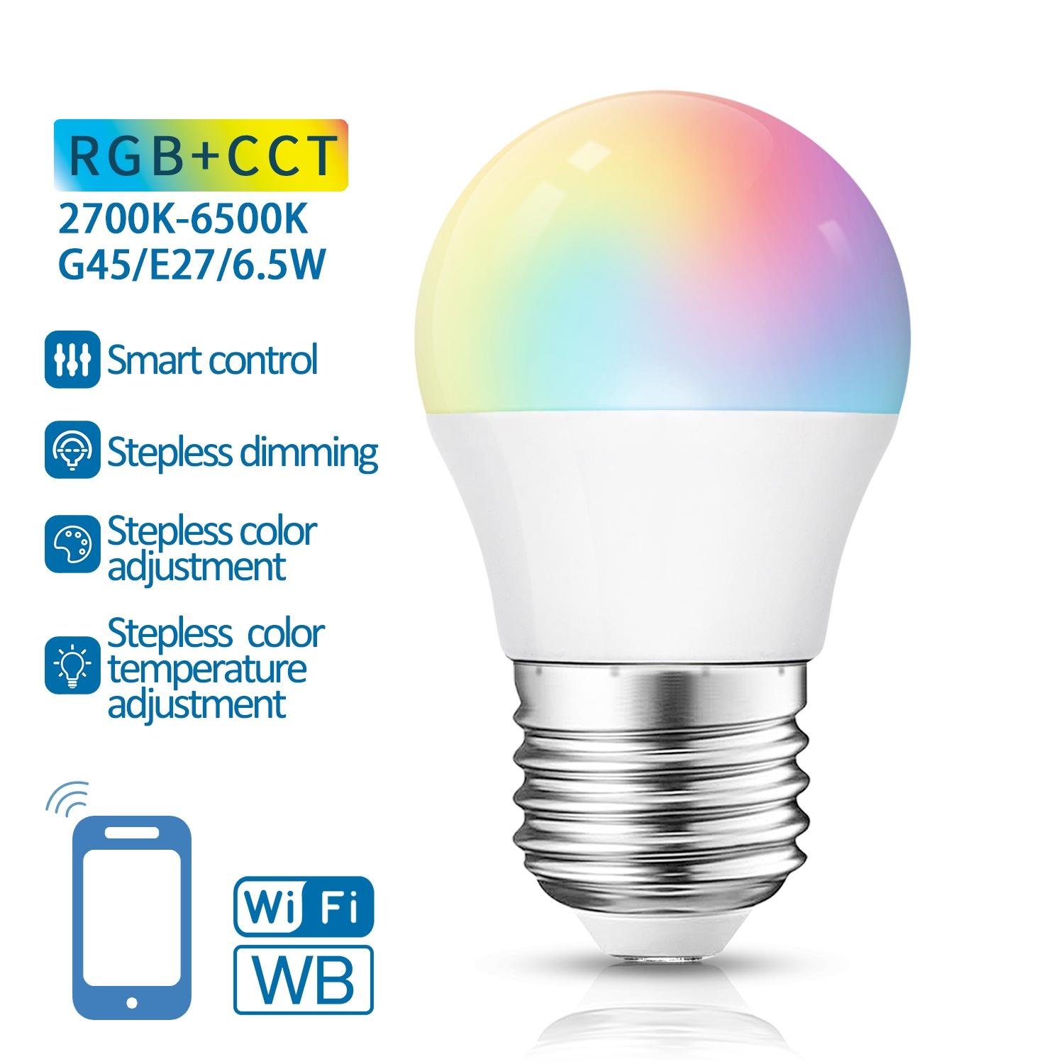 Inteligentna żarówka LED WB G45 E27 Wi-Fi 6,5W