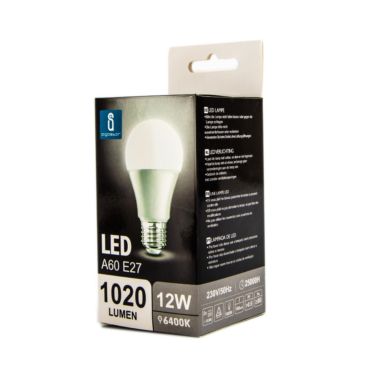 LED E27 A60 12W