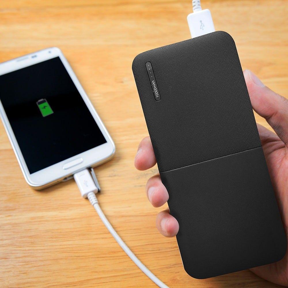 Power Bank, 3.7V/10000mAh, Czarny, VTAC, SKU 8897