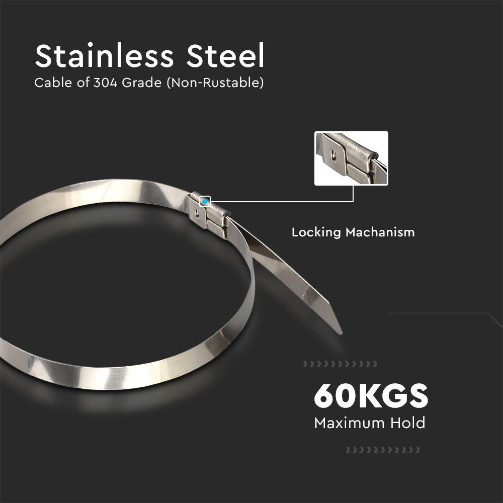 CABLE TIE 4.6*200mm STAINLESS STEEL 100PCS/PACK