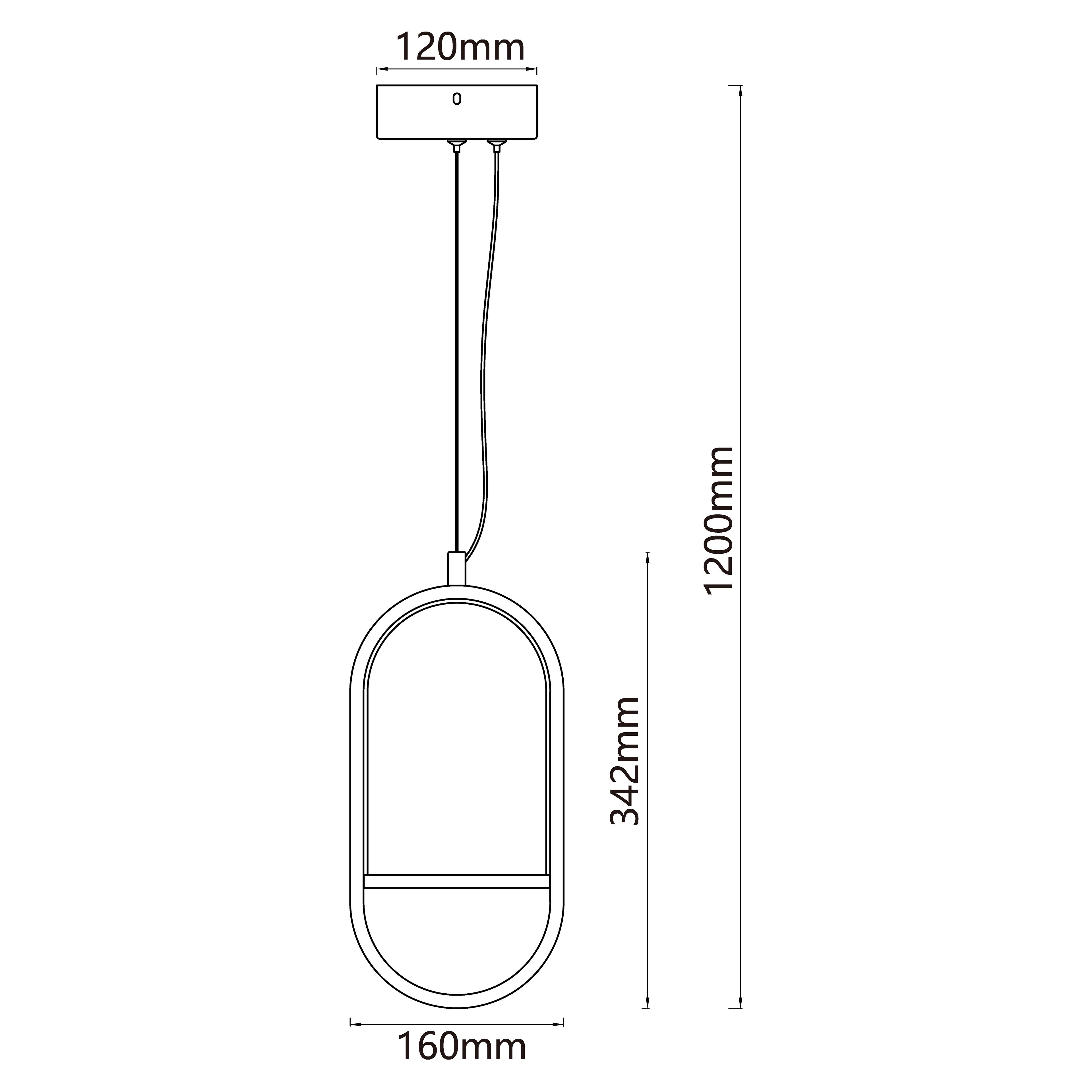 Aluminiowa lampa wisząca 13.5W 6500K