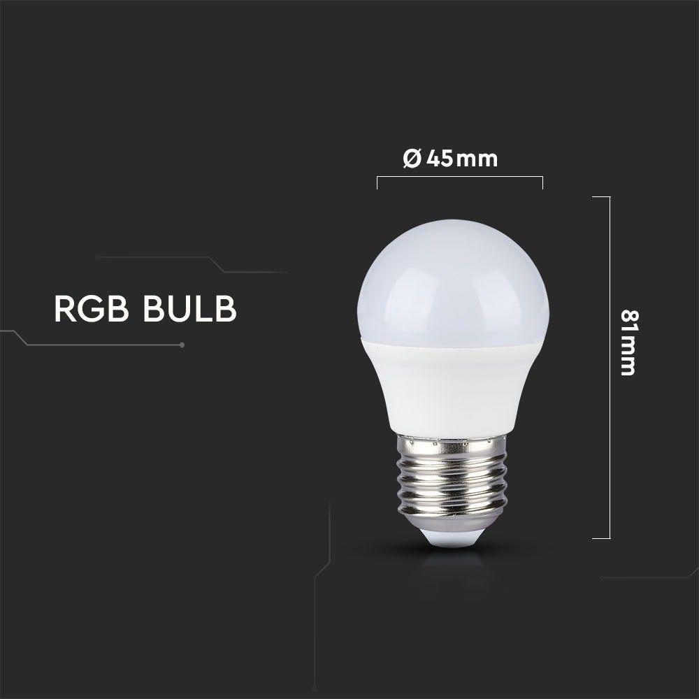 VT-2224 3.5W G45 LED BULB (RF CONTROL - DIMMABLE) RGB+3000K DIMMABLE E27