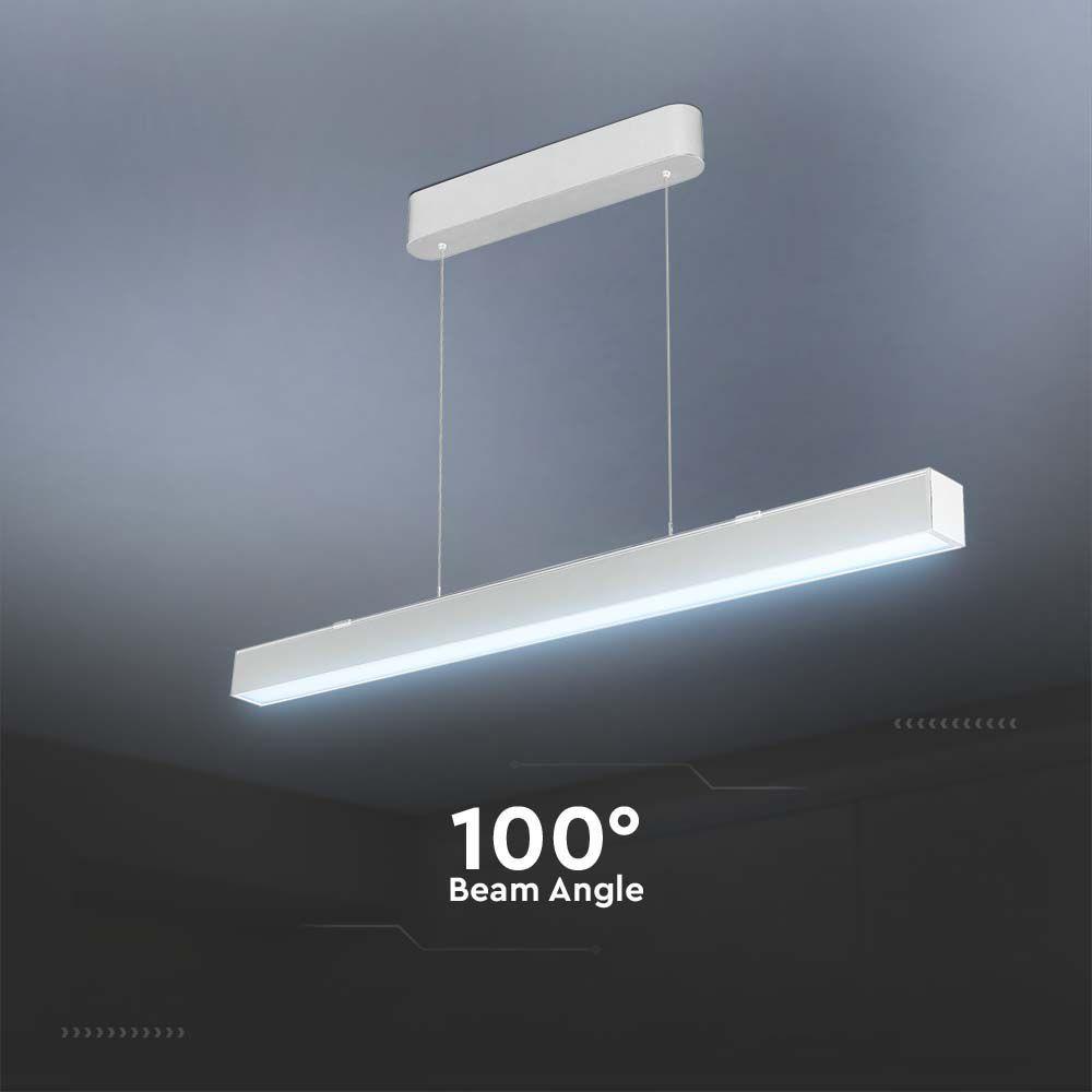 VT-7-44 40W LED LINEAR HANGING SUSPENSION LIGHT-SAMSUNG CHIP-UP & DOWN SYSTEM 3IN1 WHITE BODY