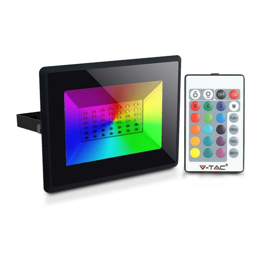 VT-4932 30W LED FLOODLIGHT RGB (DIMMABLE VIA REMOTE CONTROL)