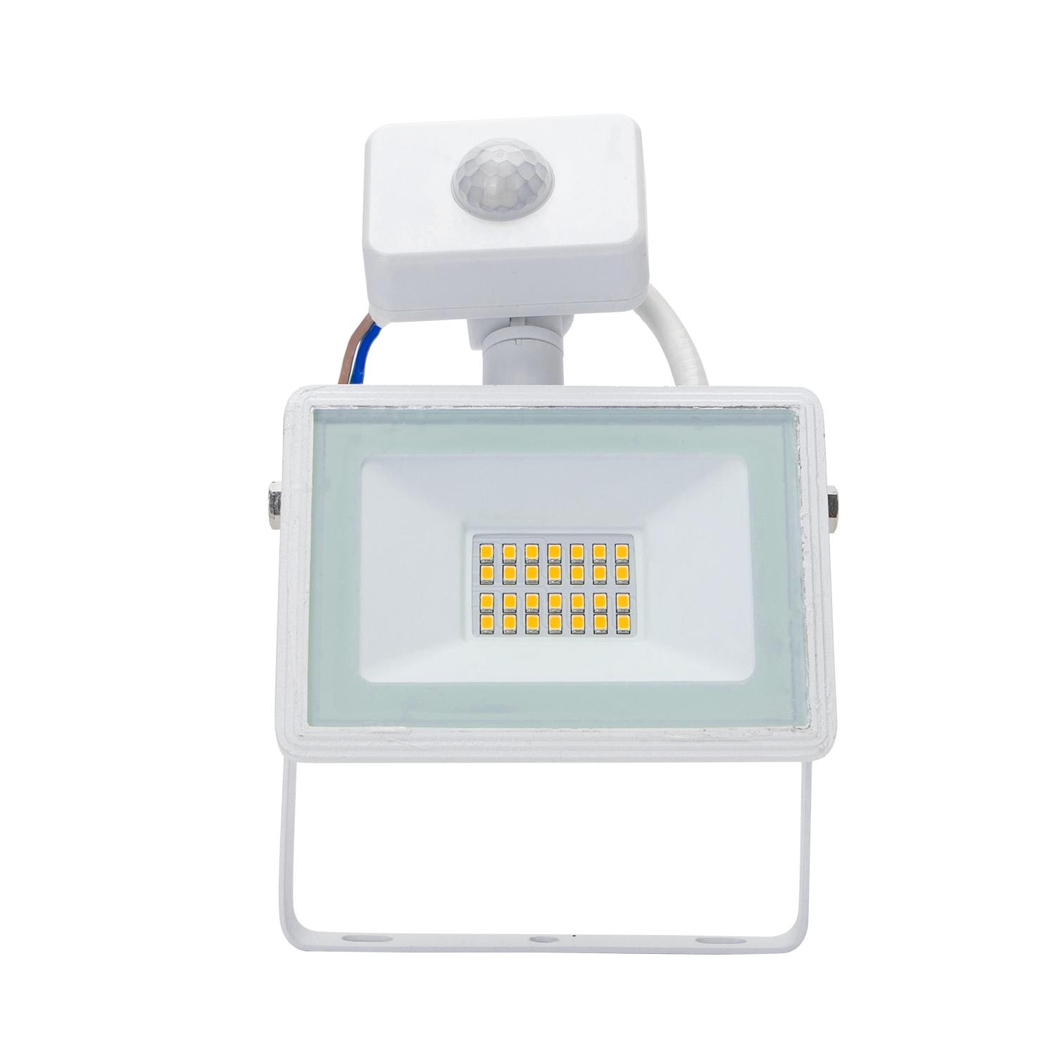 LED Slim Floodlight with Sensor White 20W (Die-casting)