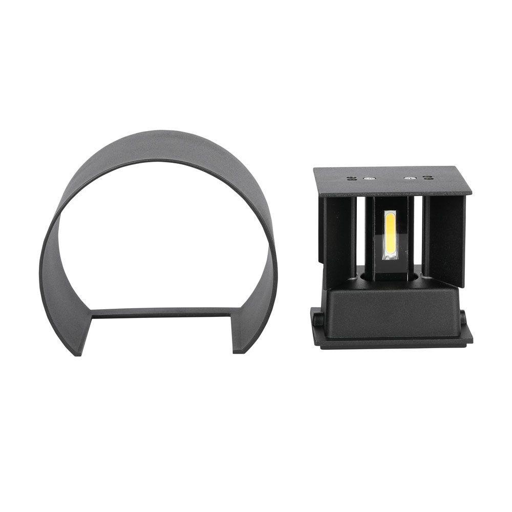 VT-756 5W WALL LAMP BRIDGELUX CHIP 4000K BLACK ROUND