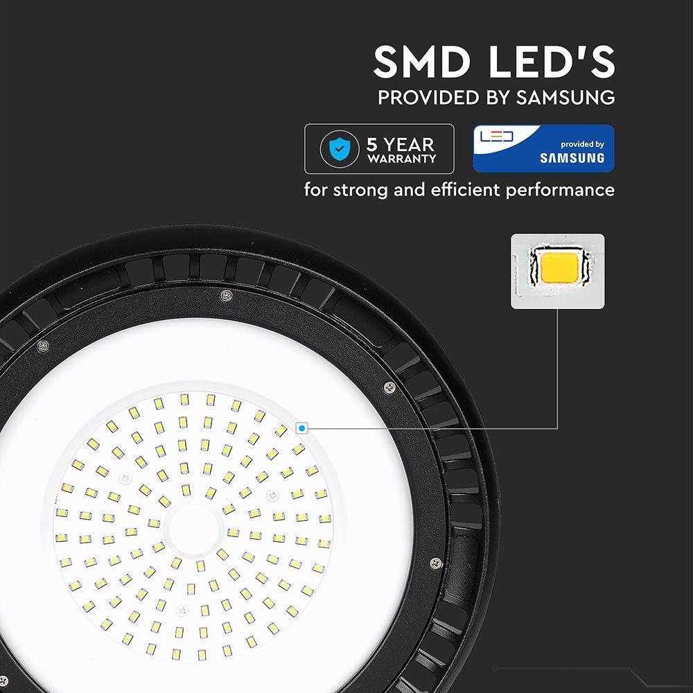 100W HIGHBAY( Zasilacz MEANWELL ), Chip SAMSUNG, Barwa:6400K, Kąt 120', 5 Lat gwarancji , VTAC, SKU 563