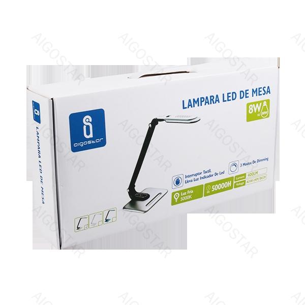 LED Luminous Table Lamp Silver 8W 4600K