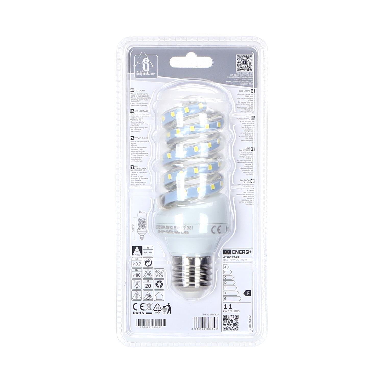 LED E27 11W Spiral tube