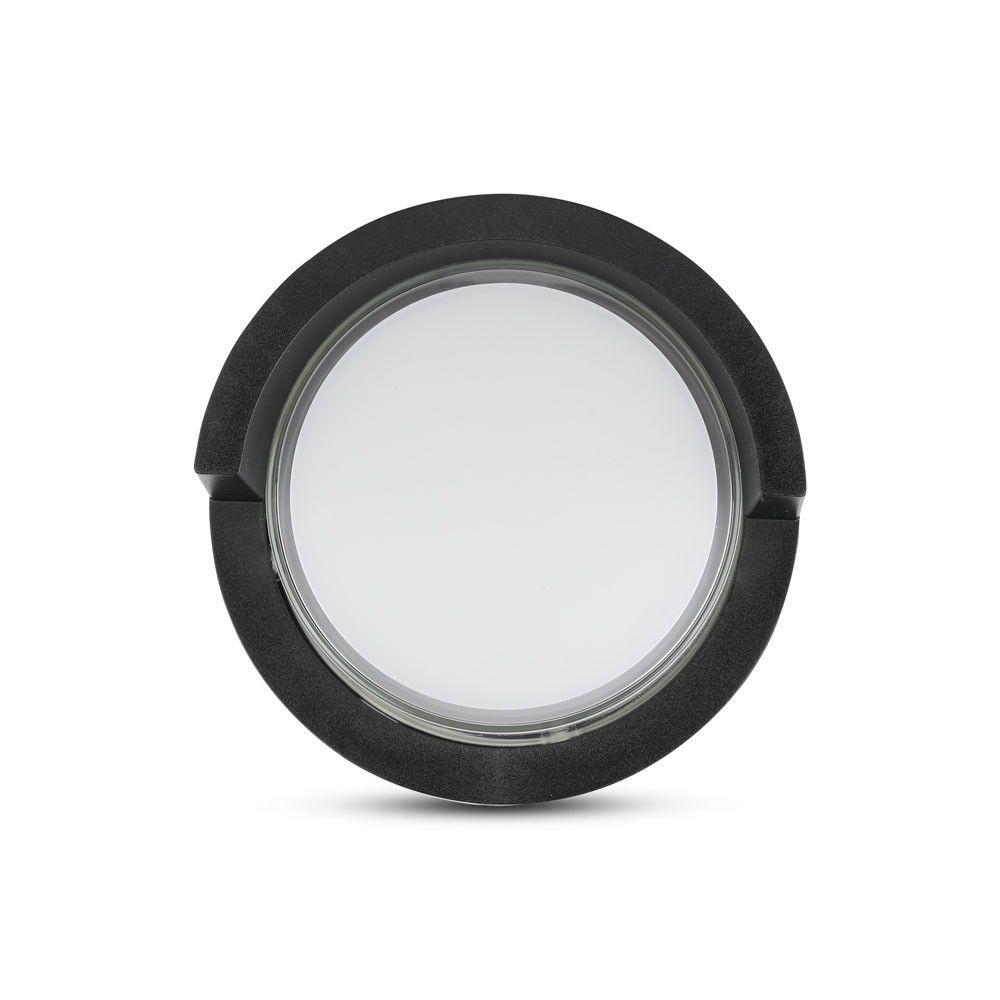 VT-831 6W LED WALL LIGHT WITH CAP COVER 3000K BLACK-ROUND