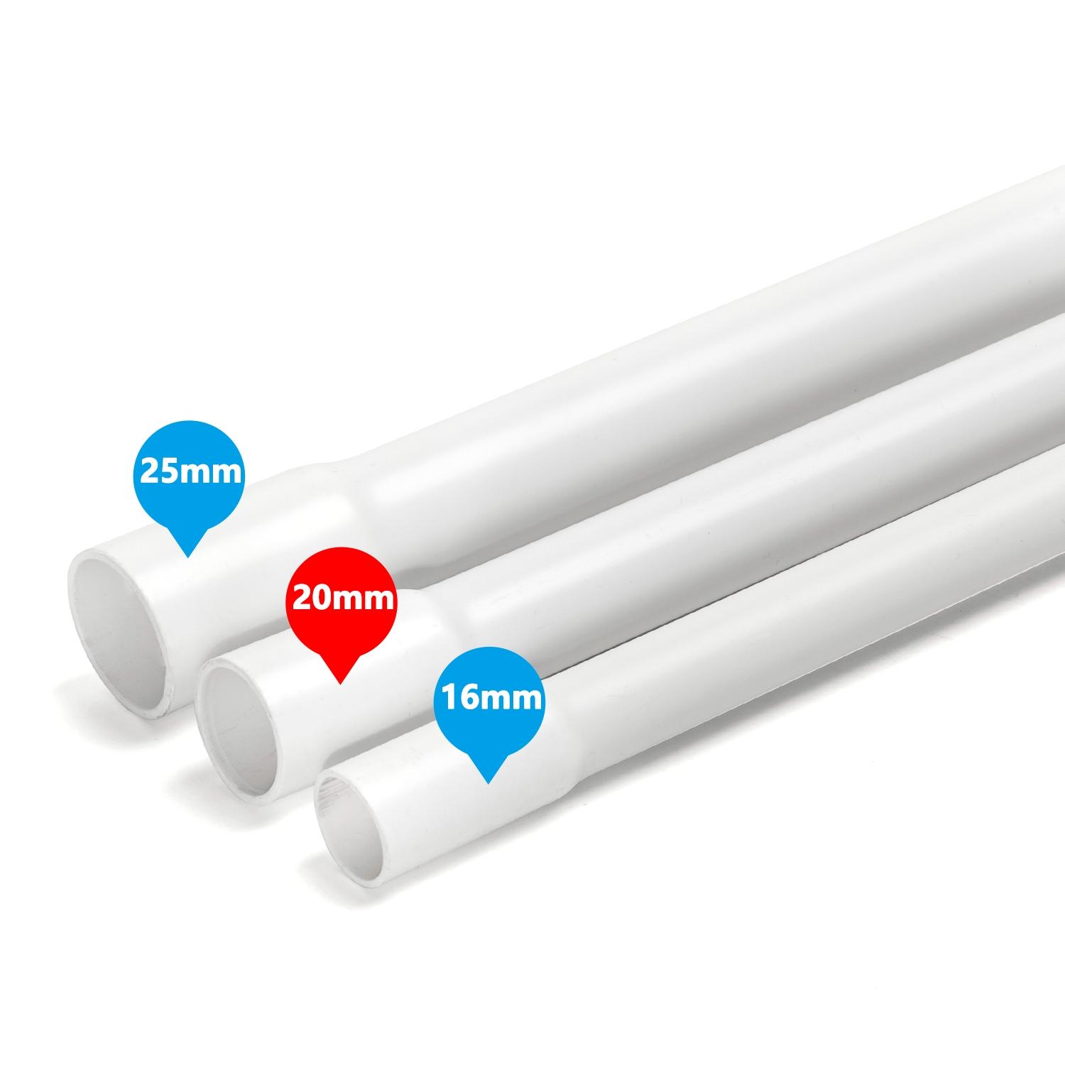 PVC round white expansion conduit 20mm