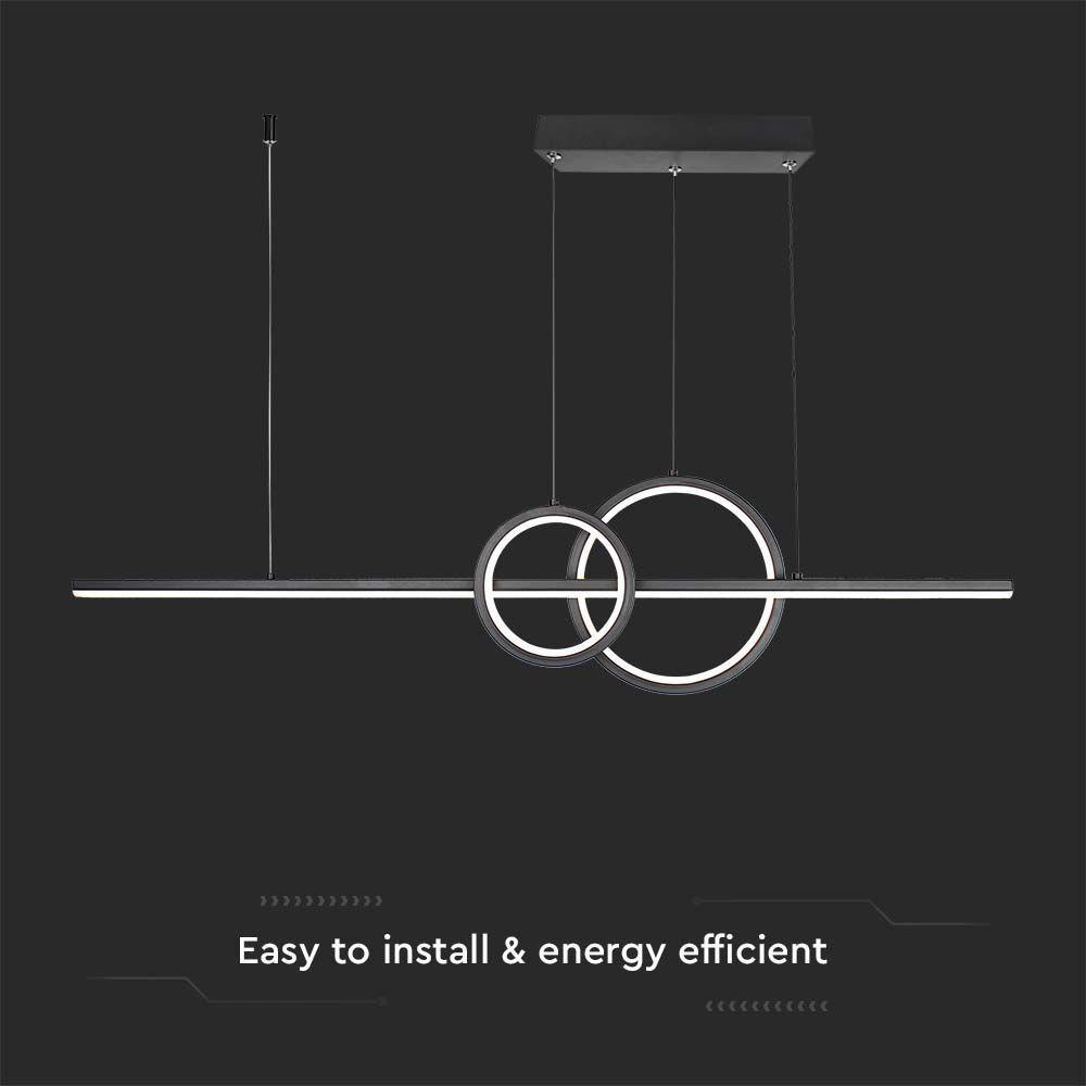 VT-7767 15W LED DESIGNER HANGING LIGHT 4000K BLACK