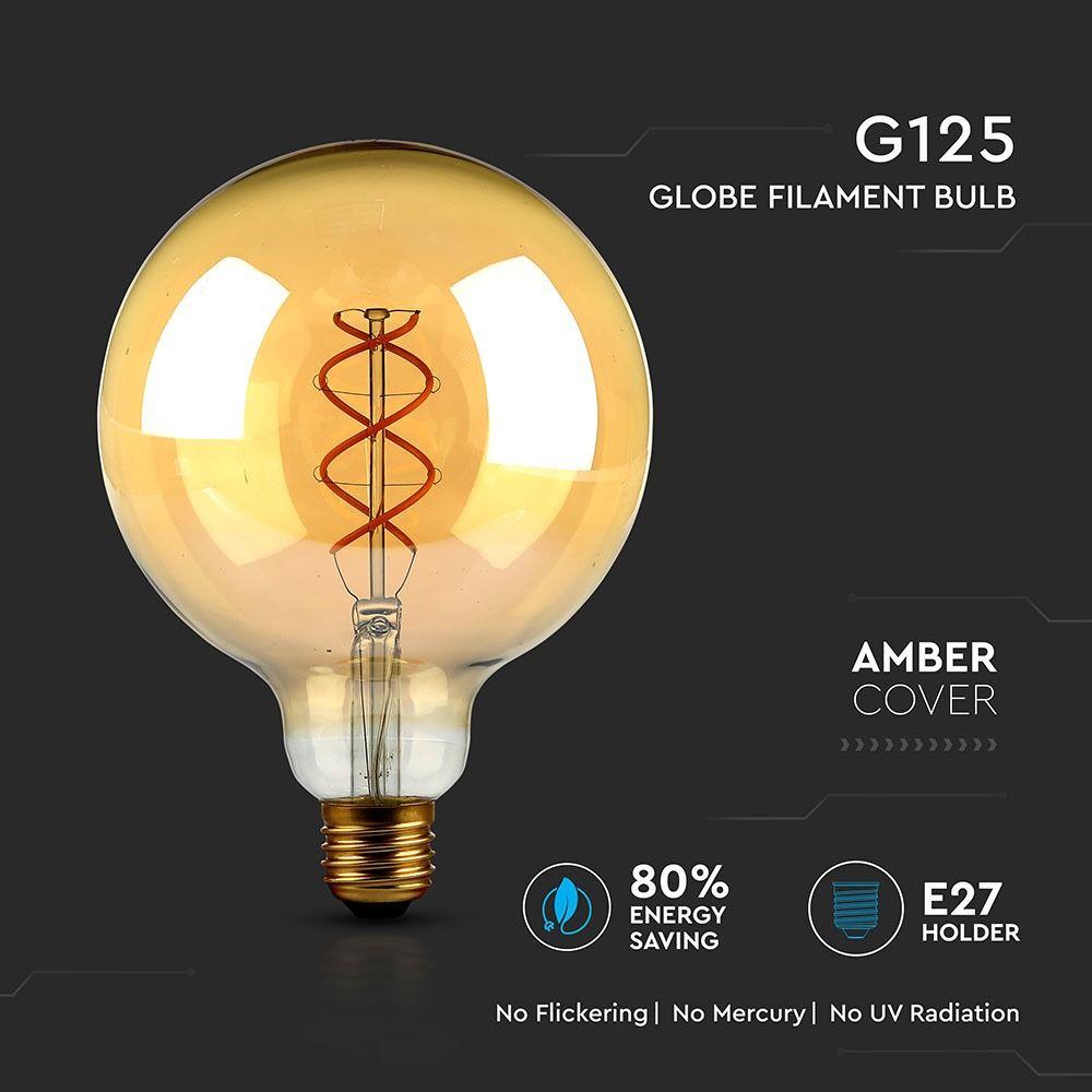 VT-2085 5W G125 FILAMENT BULB 2200K AMBER GLASS