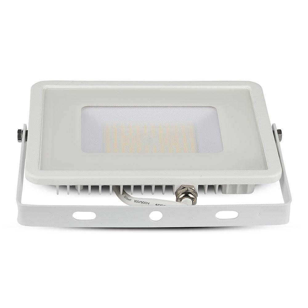 50W Naświetlacz LED SMD, Chip SAMSUNG, Barwa:6400K, Obudowa: Biała , Wydajność: 120lm/w, VTAC, SKU 763