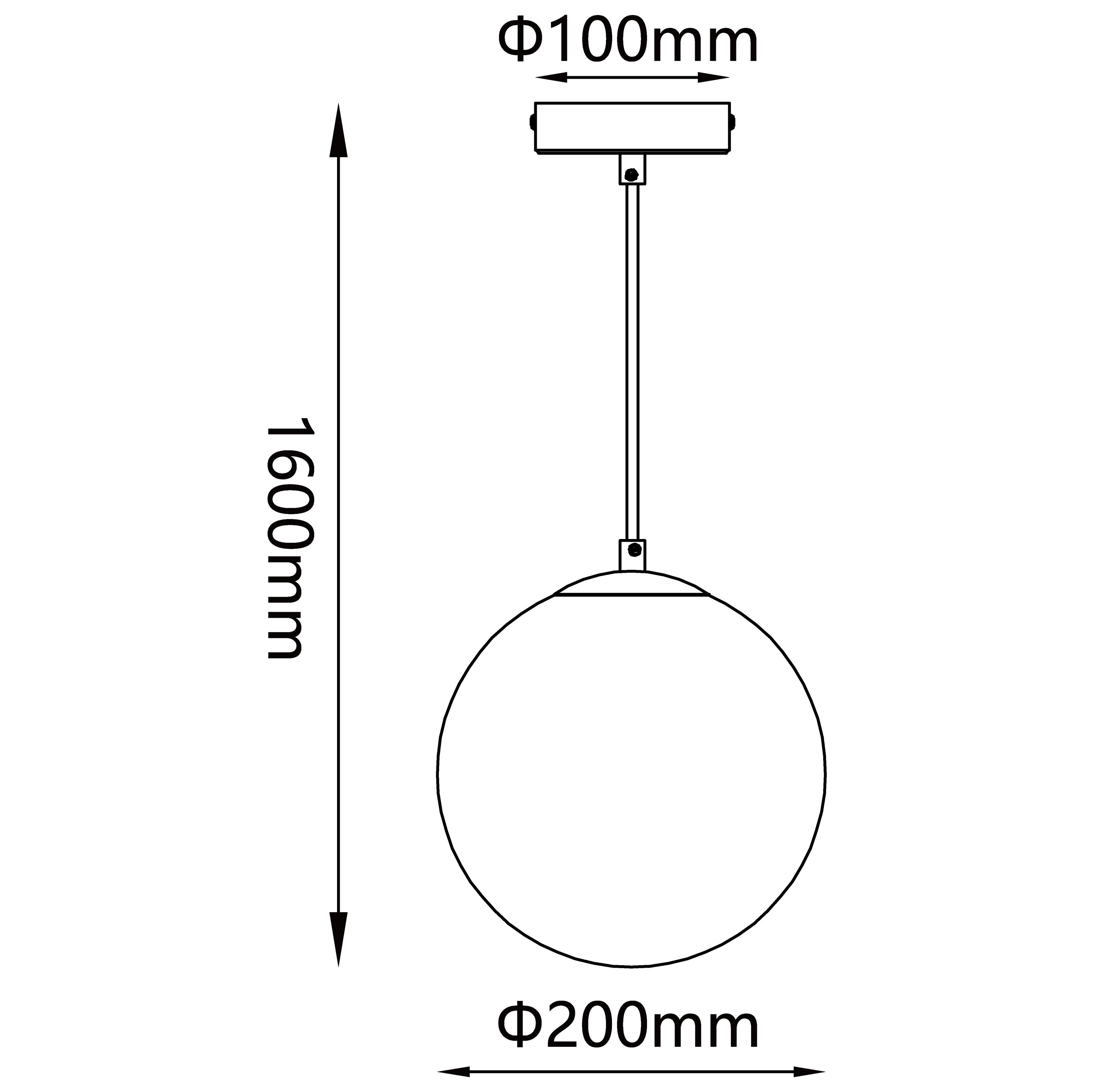 Lampa wisząca z abażurem szklanym