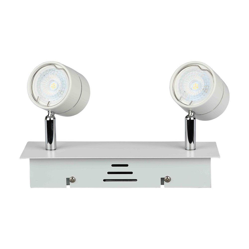 Lampa sufitowa, Trzonek:2xGU10, Biały, VTAC, SKU 3618