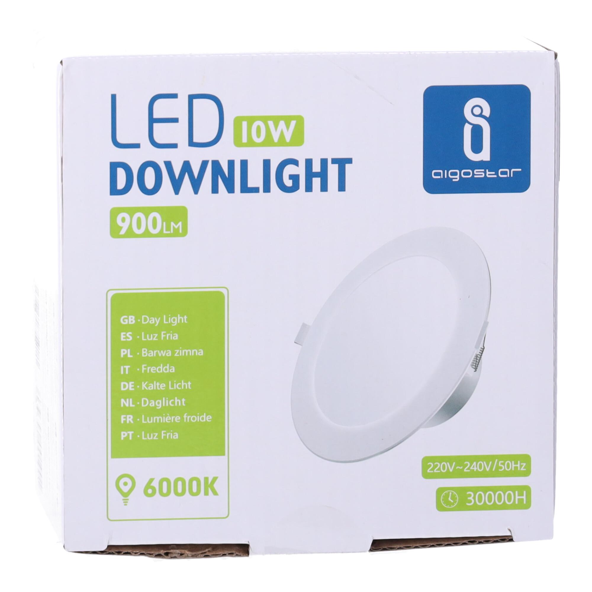 E6 LED  Flush-mounted Round Downlight 10W White Light