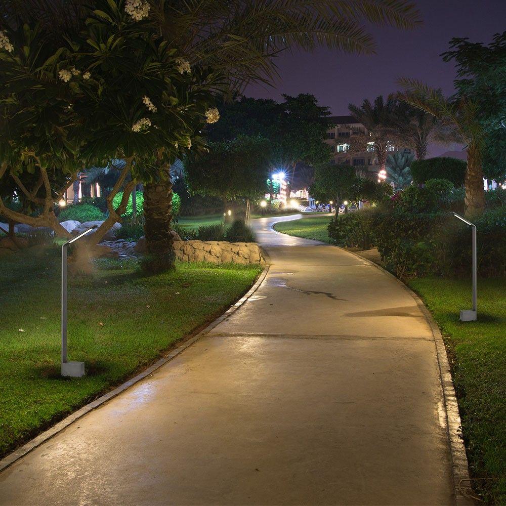 VT-896 7W LED OUTDOOR BOLLARD LAMP 4000K IP65 GREY BODY