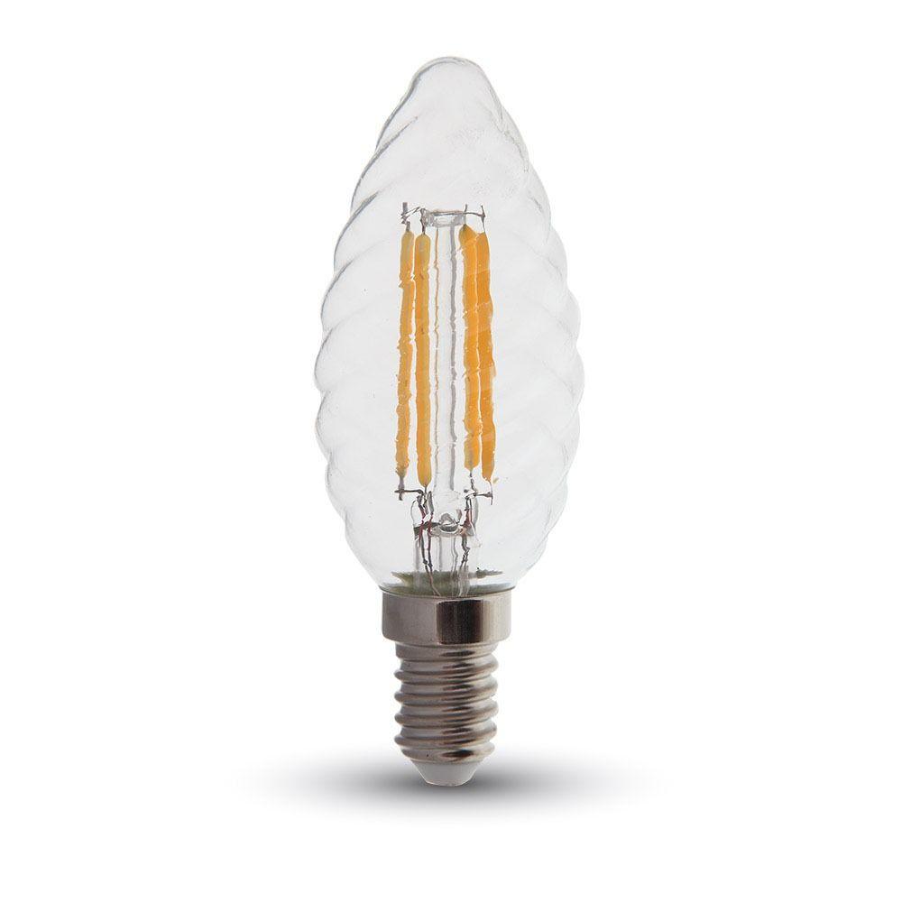 VT-1985D 4W LED TWISTED CANDLE FILAMENT BULB WITH TWIST 2700K E14 DIMMABLE