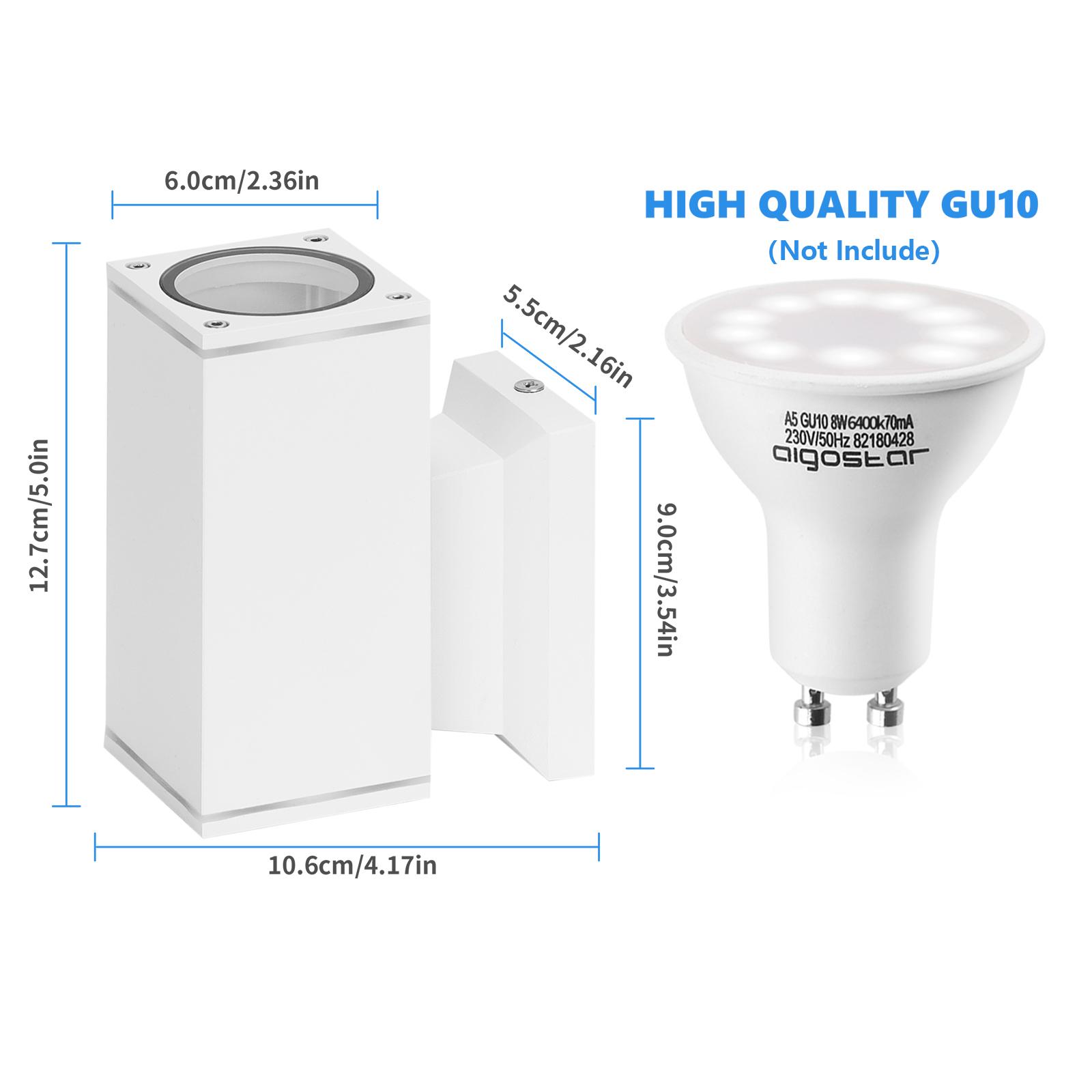 One-way Wall Light White (Without Light Source) GU10