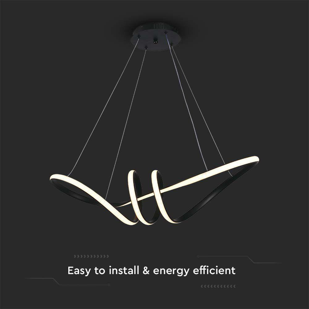 VT-7798 LED HANGING DECORATIVE LAMP L720x300 3000K BLACK BODY