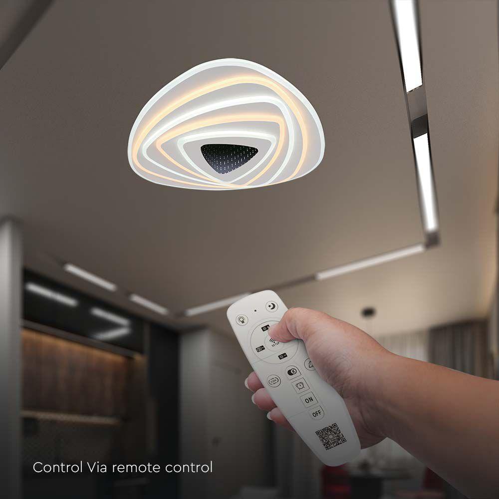 VT-7959 120W LED SMART DECORATIVE CEILING LAMP 51x50x7CM 3IN1 DIMMABLE+REMOTE CONTROL