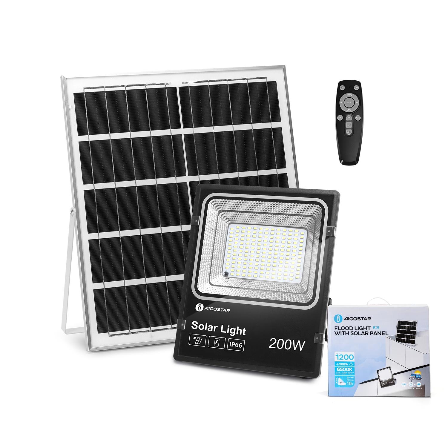 Solarny reflektor LED 200W (200W,6500K,Barwa Zimna,2000lm)