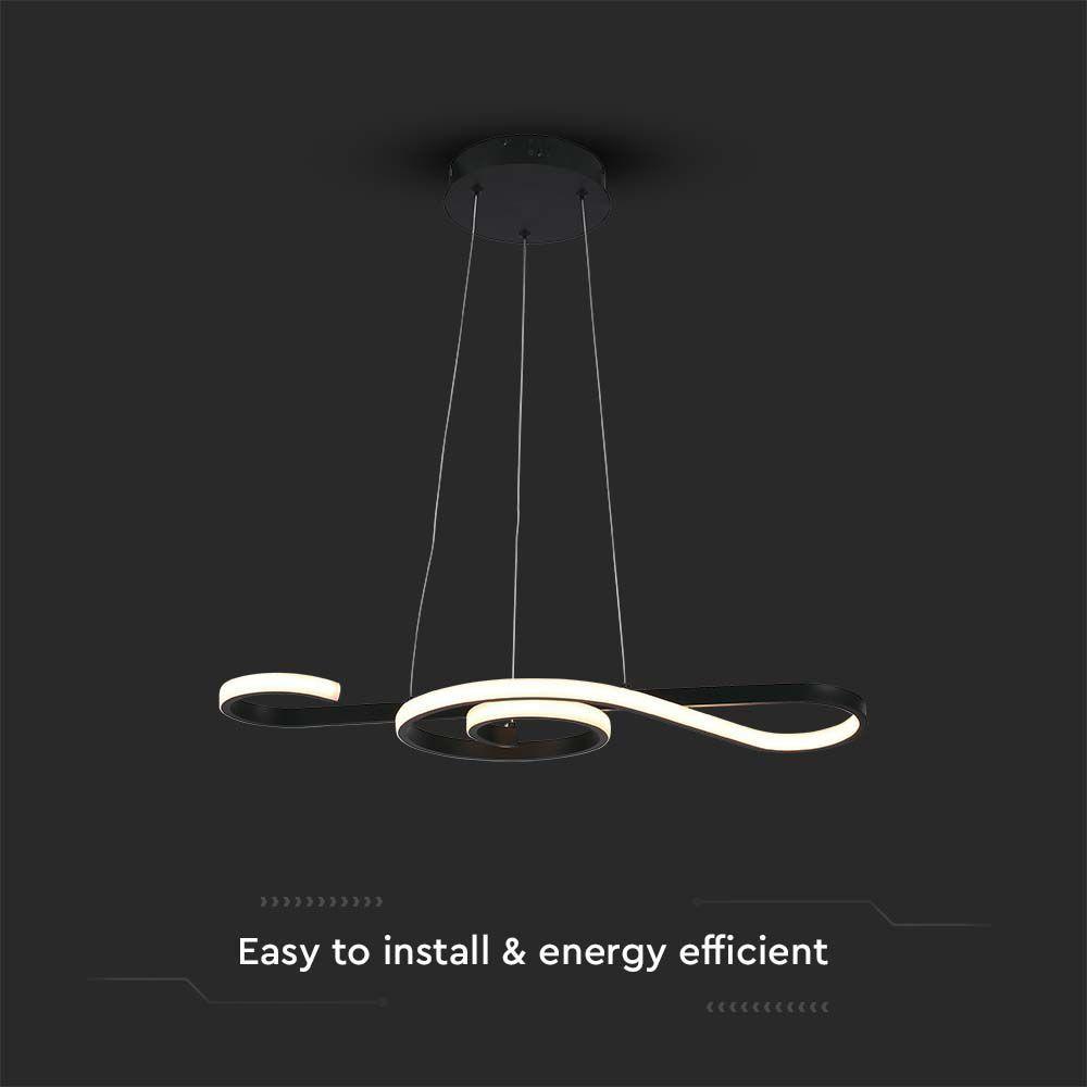 VT-7817 LED HANGING DECORATIVE LAMP L700x250 3000K BLACK BODY