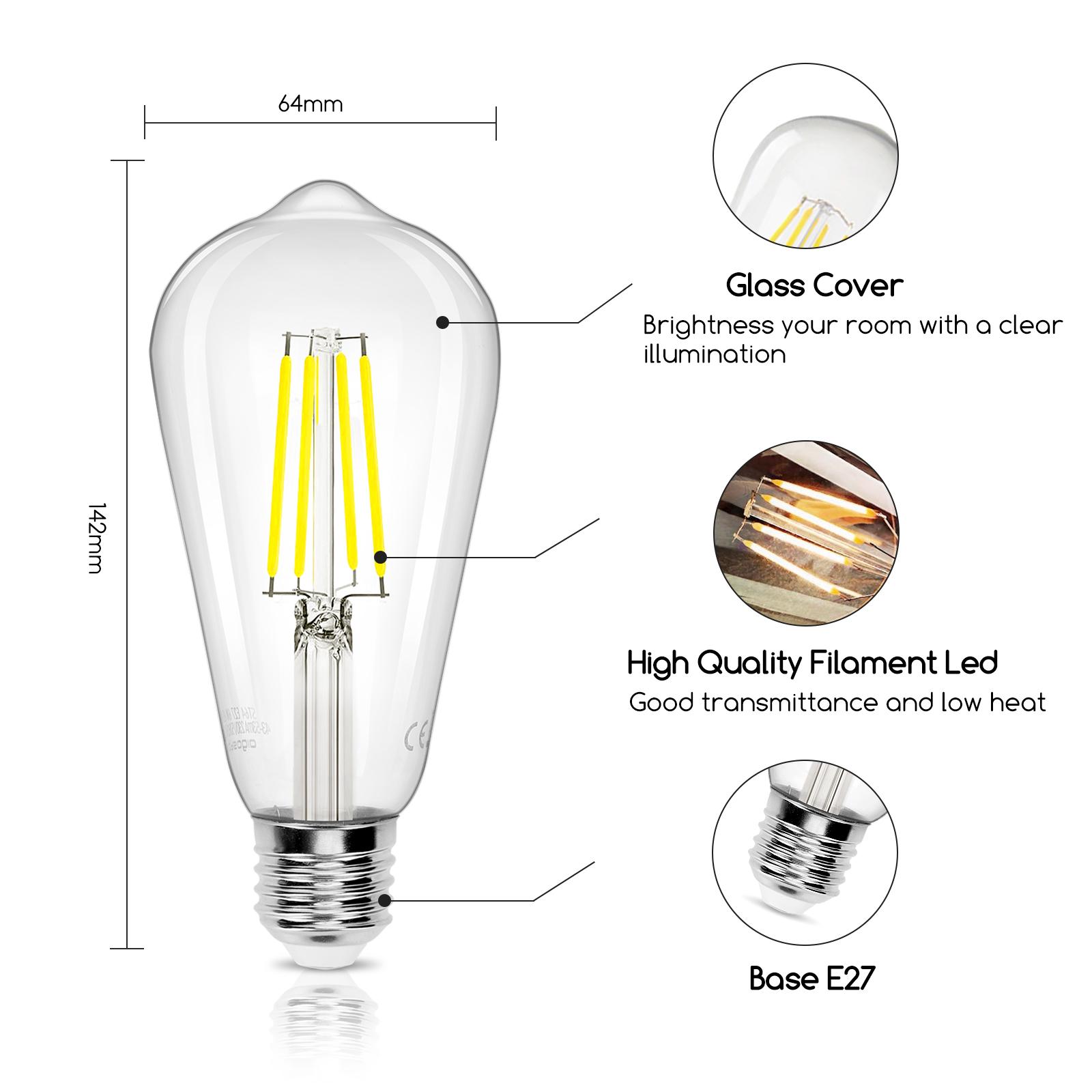 LED filament lamp ST64