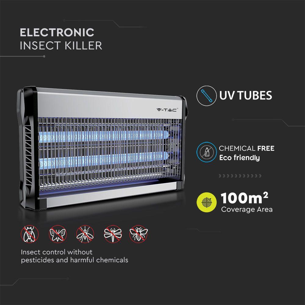 VT-3230 2*15W ELECTRONIC INSECT KILLER (EU PLUG) COVERAGE-100m2