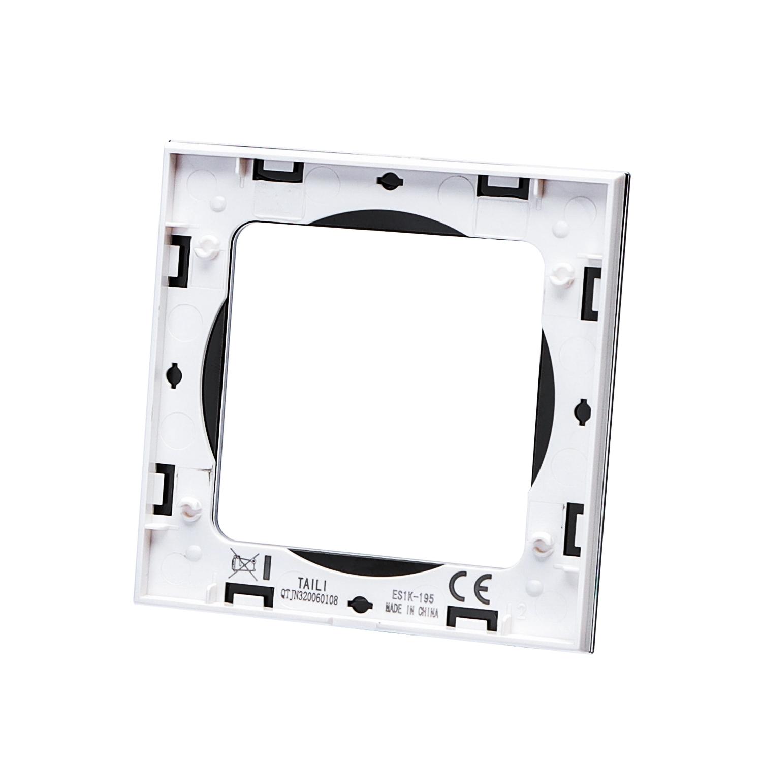 German-French One Gang Glass Wall Plate Black