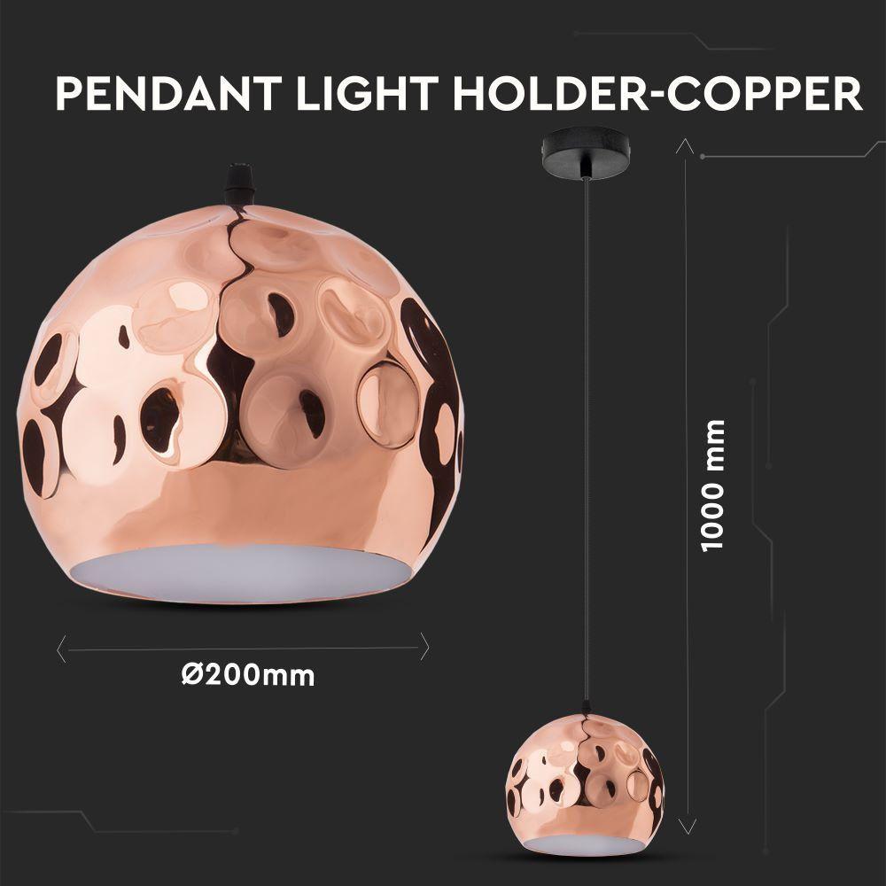 VT-8200 E27 PENDANT LIGHT HOLDER-COPPER