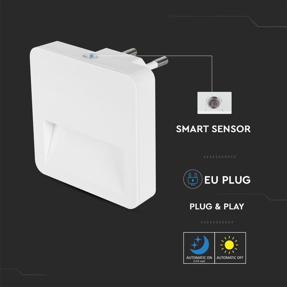 VT-86 0.45W LED NIGHT LIGHT(EU PLUG) SAMSUNG CHIP 3000K SQUARE