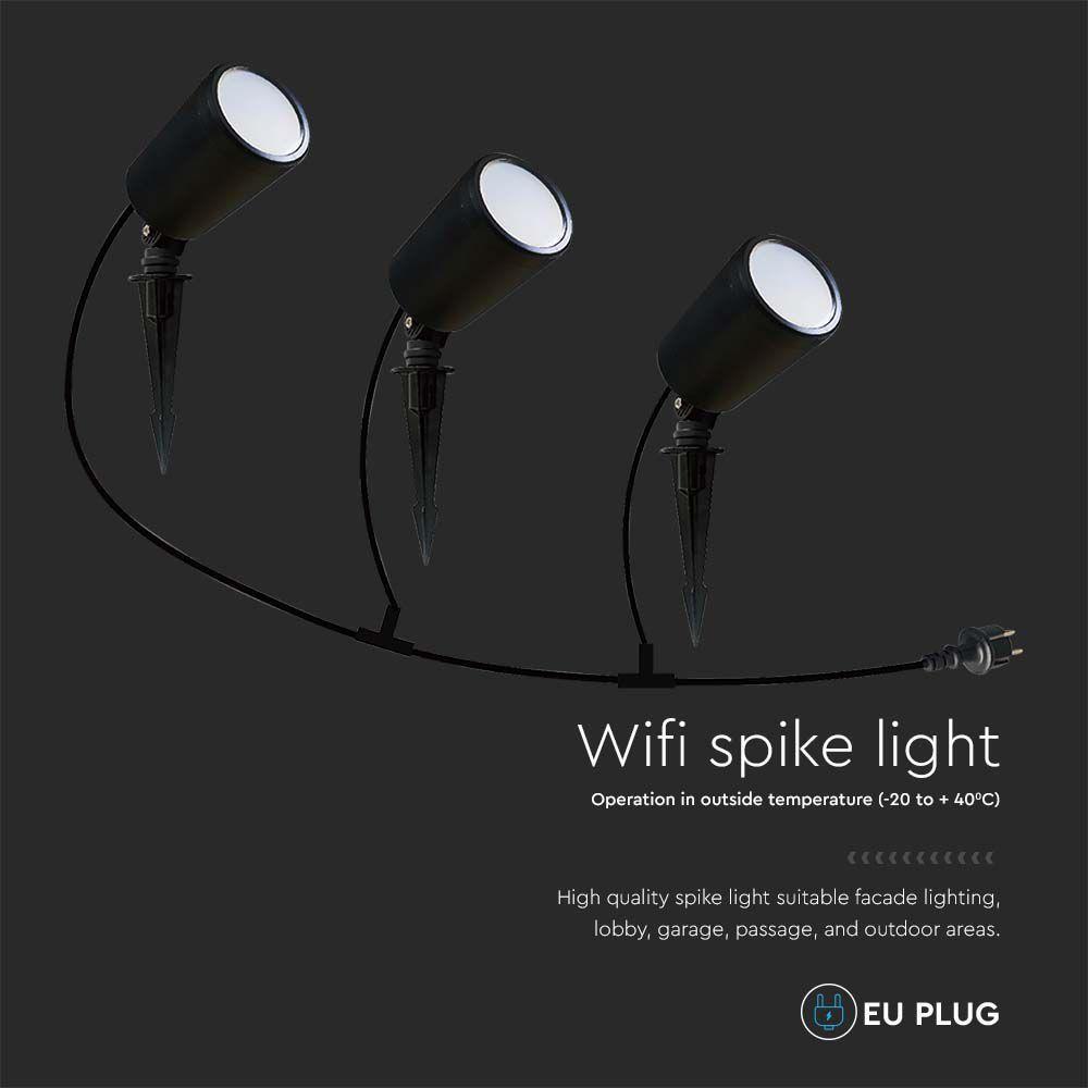 VT-5168 3*7W SMART SPIKE LIGHT COMPATIBLE WITH AMAZON ALEXA & GOOGLE HOME 3IN1+RGB BLACK BODY