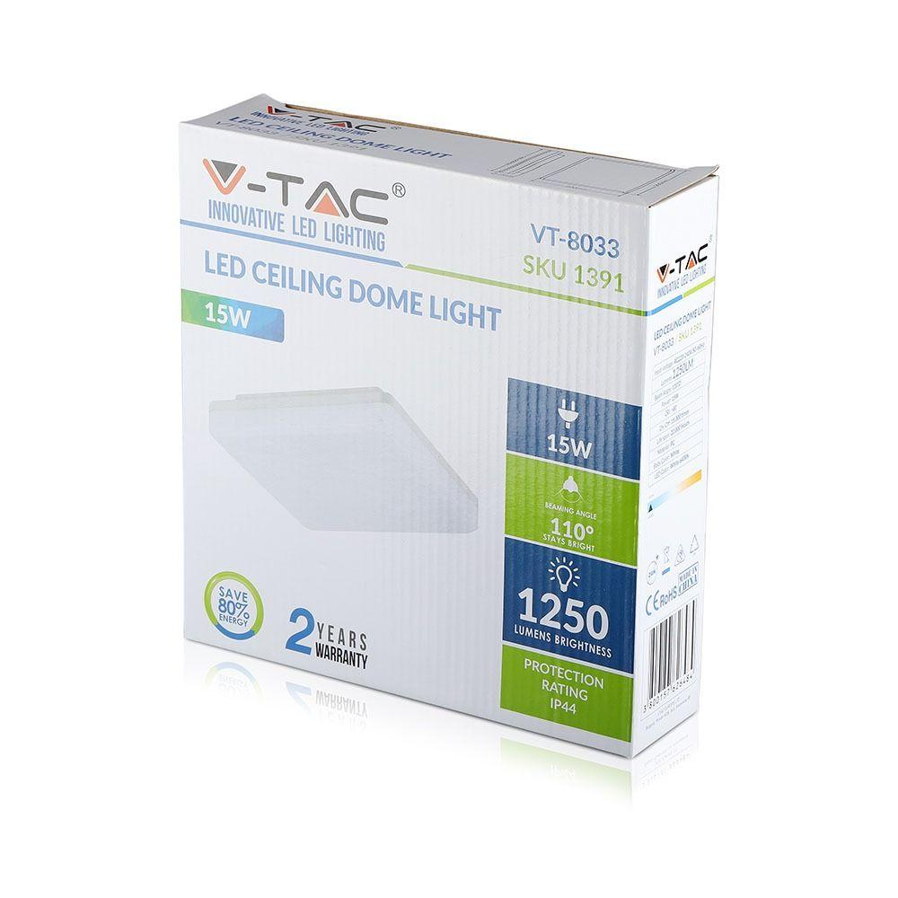 VT-8033 15W LED CEILING LIGHT 4000K SQUARE